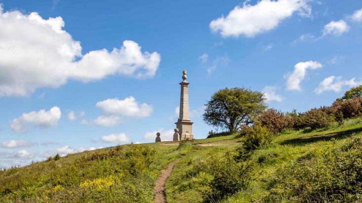 The Boer War memorial on Coombe Hill